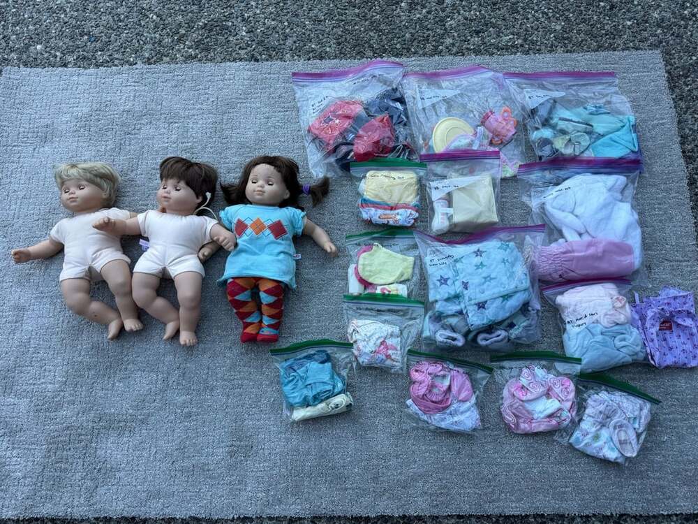 American Girl Bitty Baby Twins Dolls and Clothing Lot